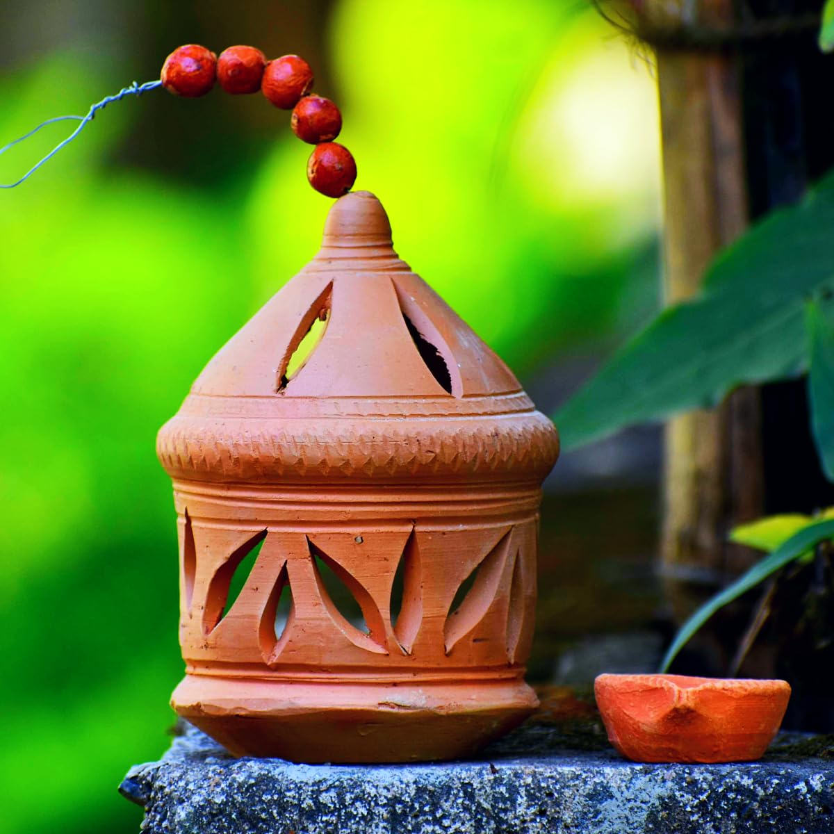 Hanging Terracotta Lantern (Hanging Diya)