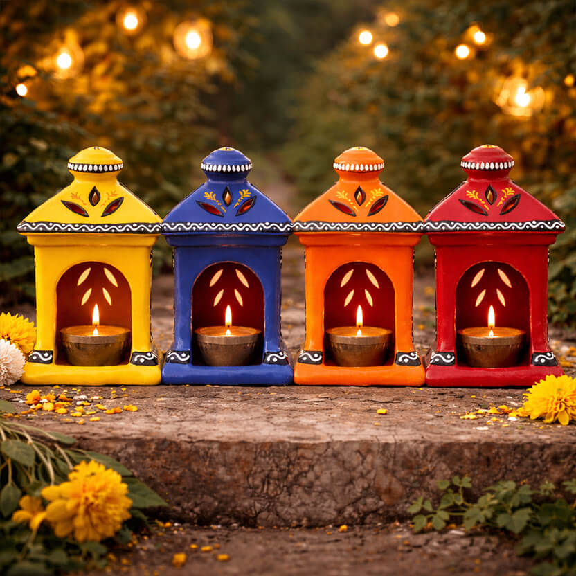 Terracotta Hut Diya
